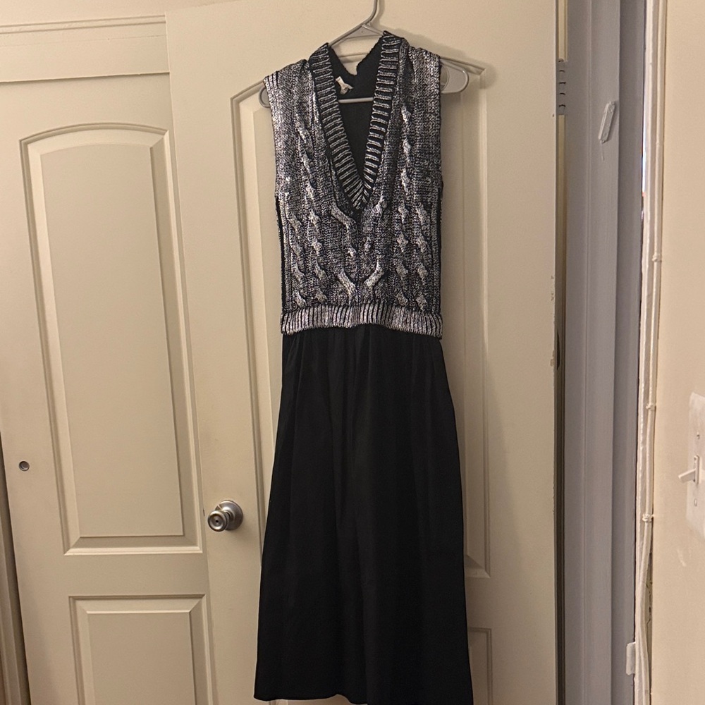 Pilcro Black and Silver long dress